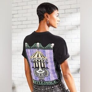 Box Lunch Beetlejuice Carousel  Embroidered Graphic Tee Adult Sz Small